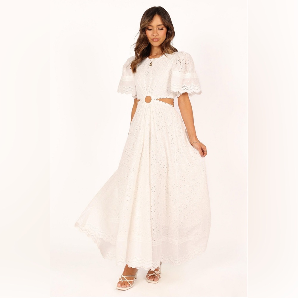 NWT Petal & Pup Merletto White Maxi Dress - Picture 4 of 10